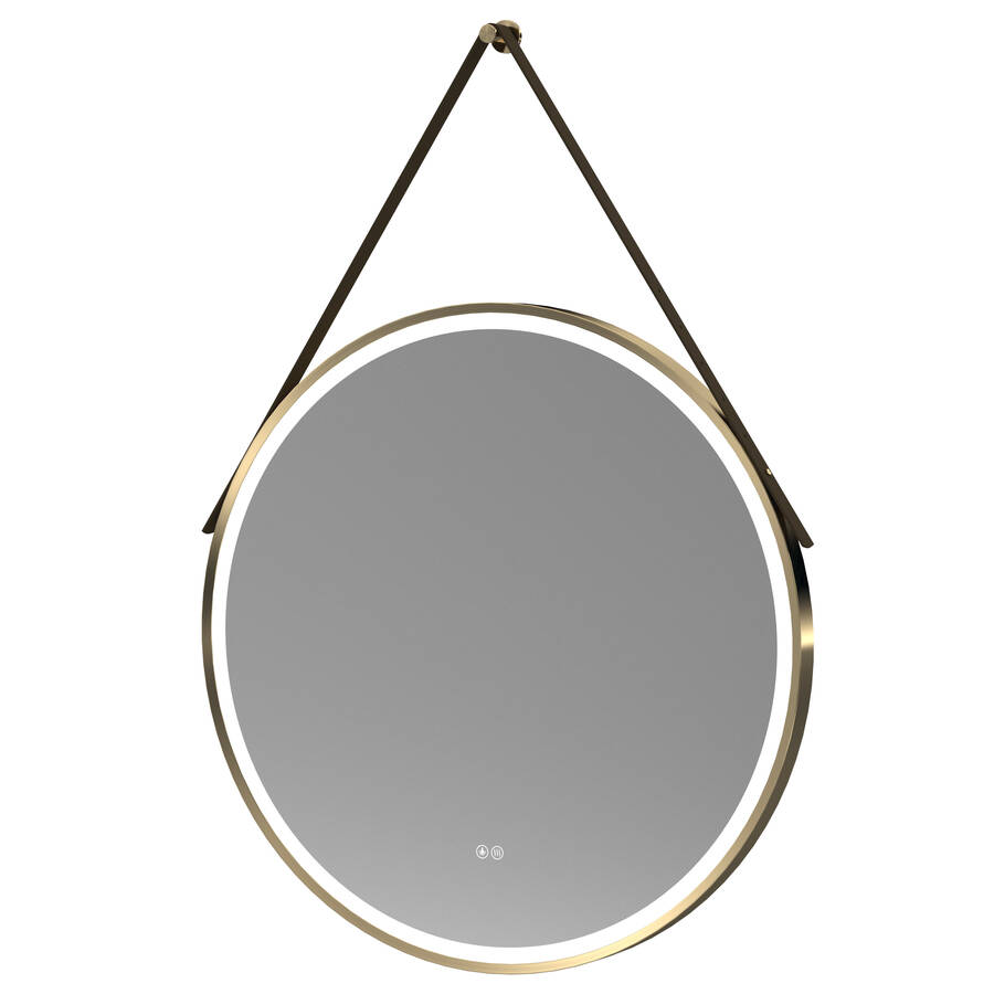 Nuie Salana Brushed Brass 800mm Round LED Mirror