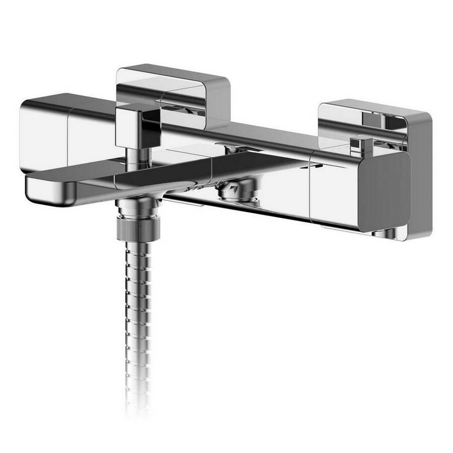 Nuie Windon Chrome Wall Mounted Thermostatic Bath Shower Mixer