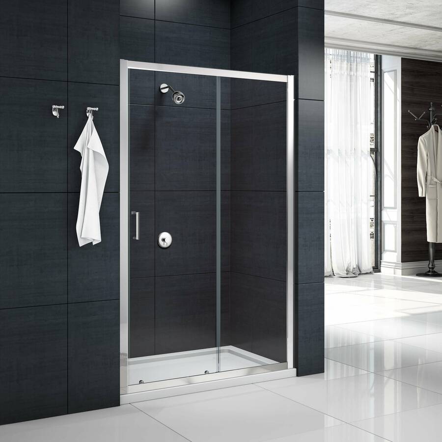 Merlyn Mbox 1100mm Chrome Sliding Shower Door