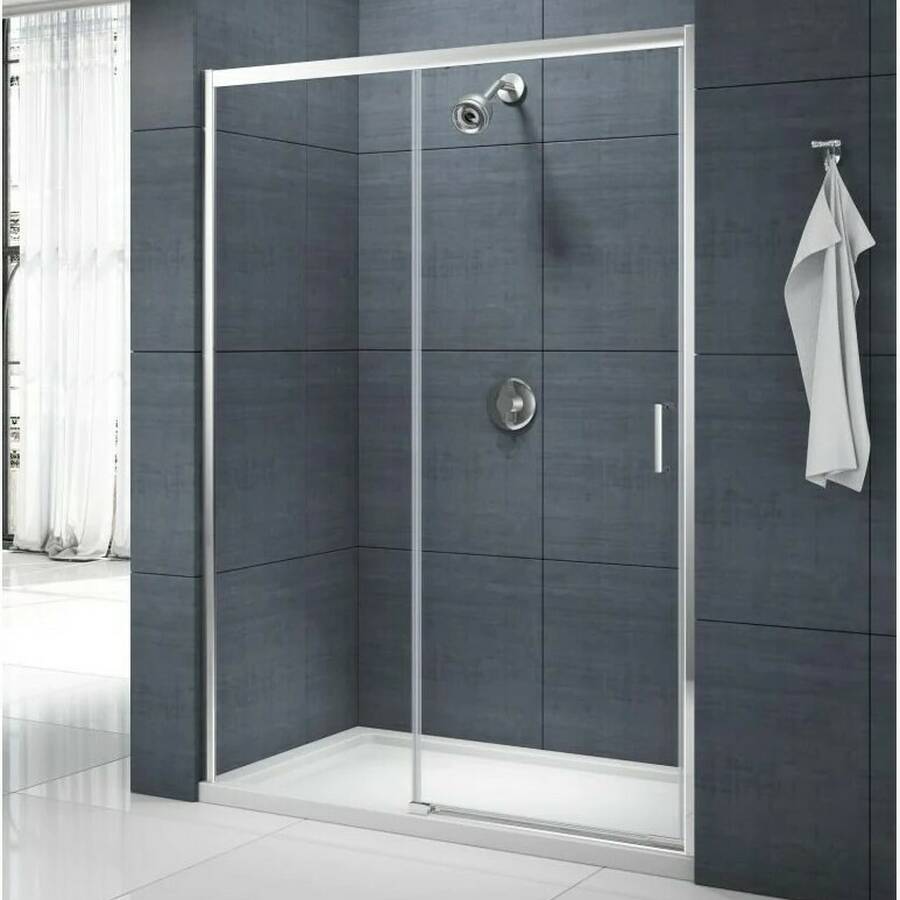 Merlyn Mbox 1200mm Chrome LH Low Level Access Sliding Shower Door