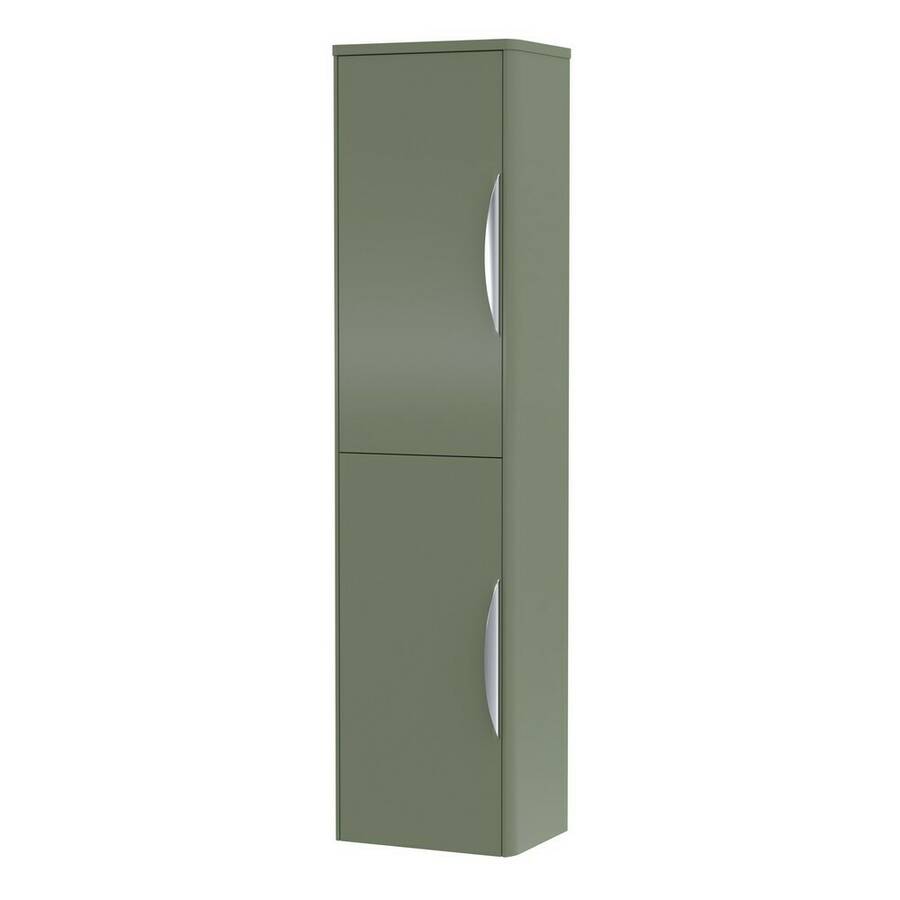 Nuie Parade 350mm Green Wall Hung Tall Unit Twin Door