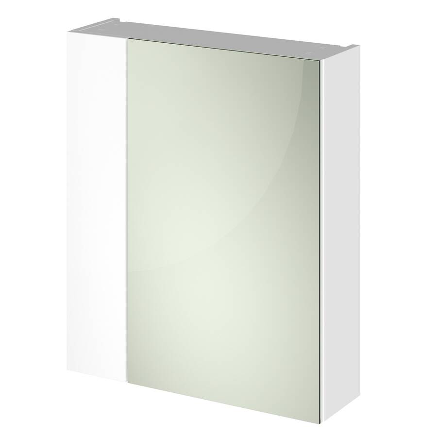 Nuie Athena 600mm White 75/25 Mirror Cabinet