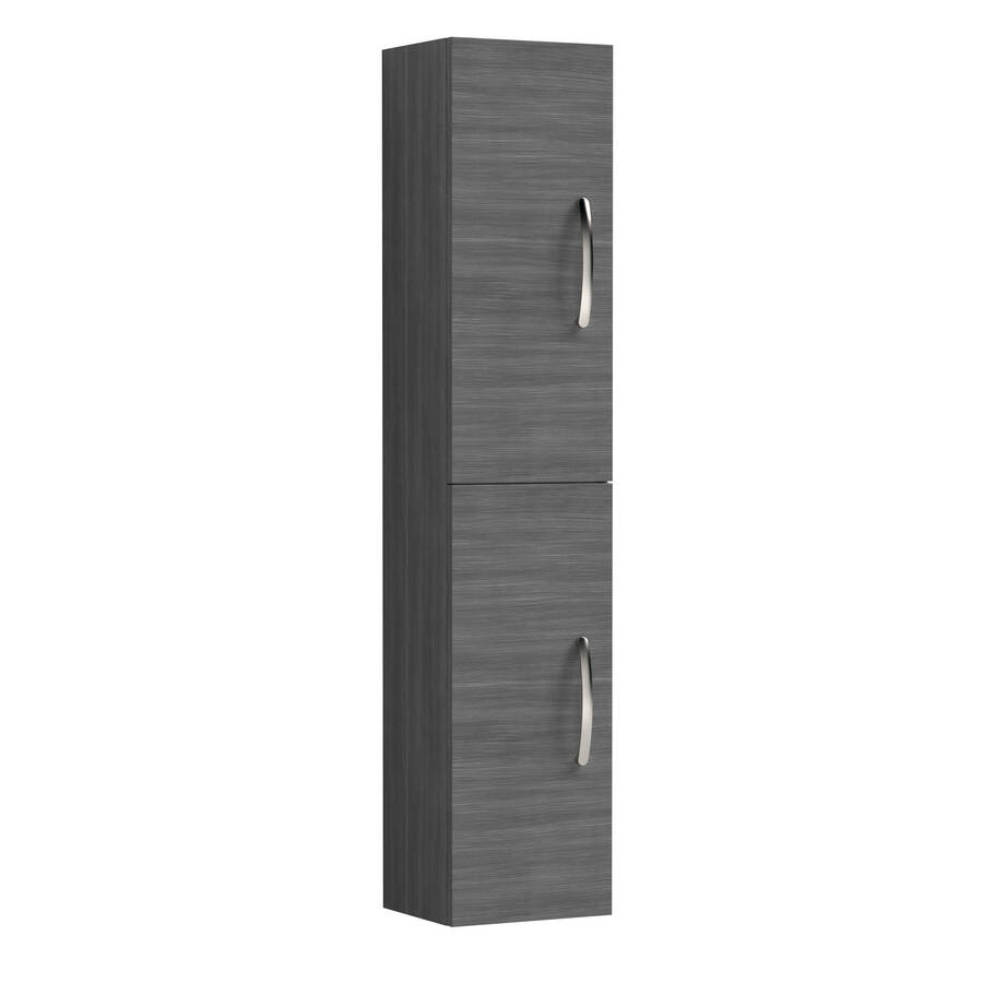 Nuie Athena 300mm Anthracite Wall Hung Tall Unit Double Door