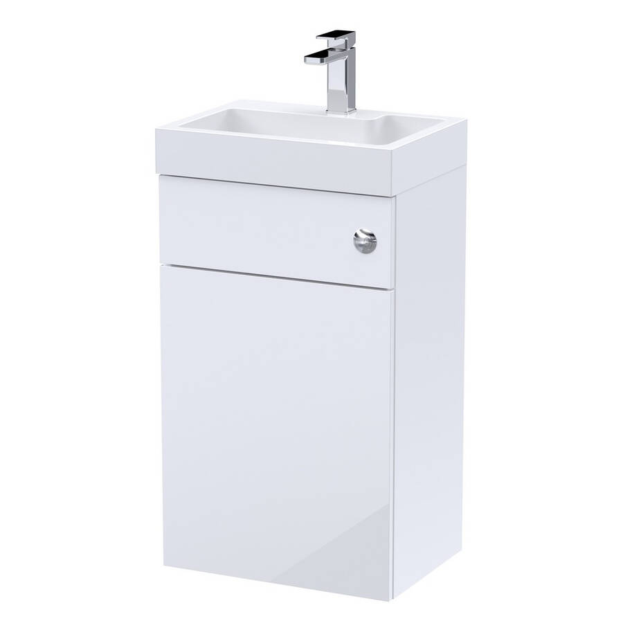 Nuie Athena 2 in 1 White 500mm WC and Vanity Unit