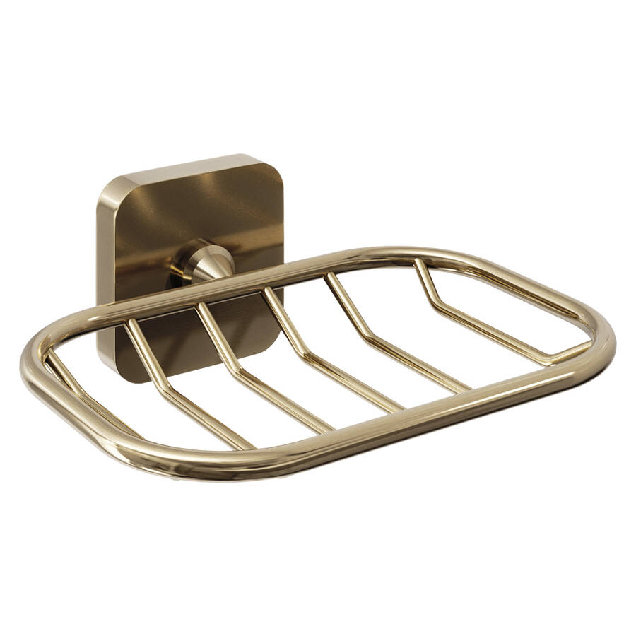 Trisen Brushed Brass Soap Basket