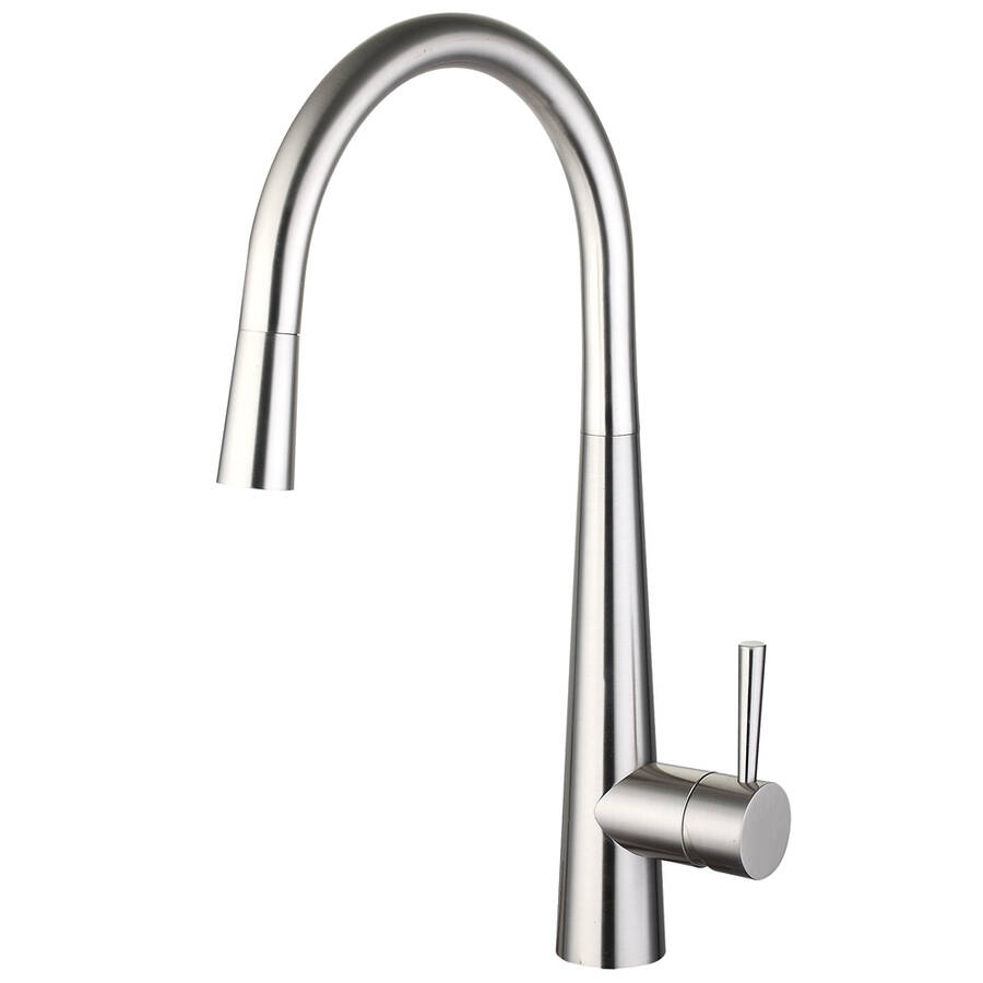 Trisen Jema Brushed Nickel Pull Out Single Lever Kitchen Mixer