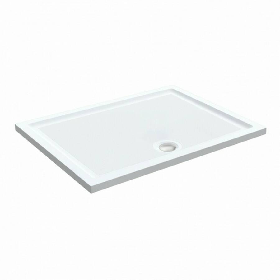 Essential Spring 900 x 760mm White Rectangular Anti-Slip Shower Tray 