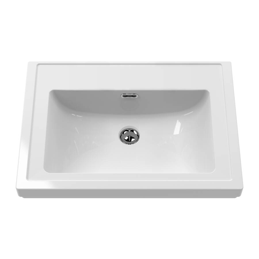 Nuie 600mm Classic 0TH Fireclay Furniture Basin