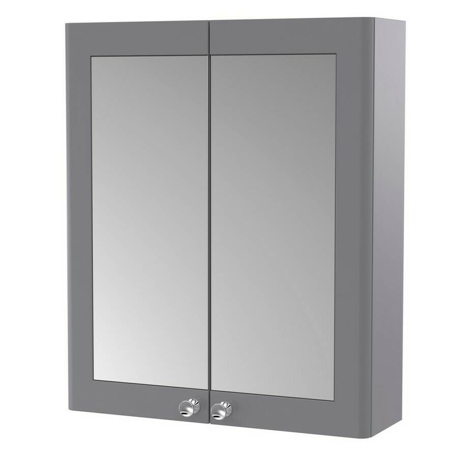 Nuie Classique 600mm Grey Mirror Cabinet