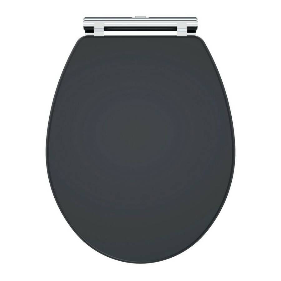 Nuie Classique Soft Black Round Quick Release Soft Close Toilet Seat