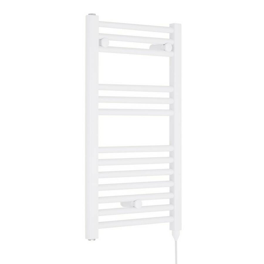 Nuie Electric White 720 x 400mm Round Ladder Towel Rail