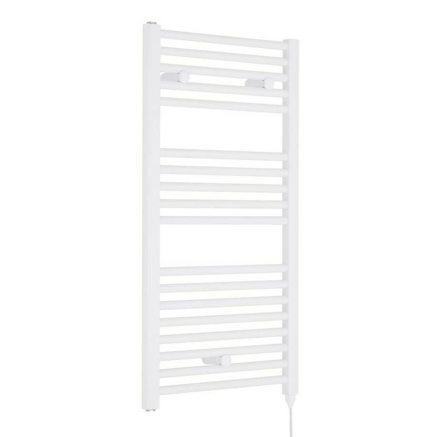 Nuie Electric White 920 x 480mm Round Ladder Towel Rail