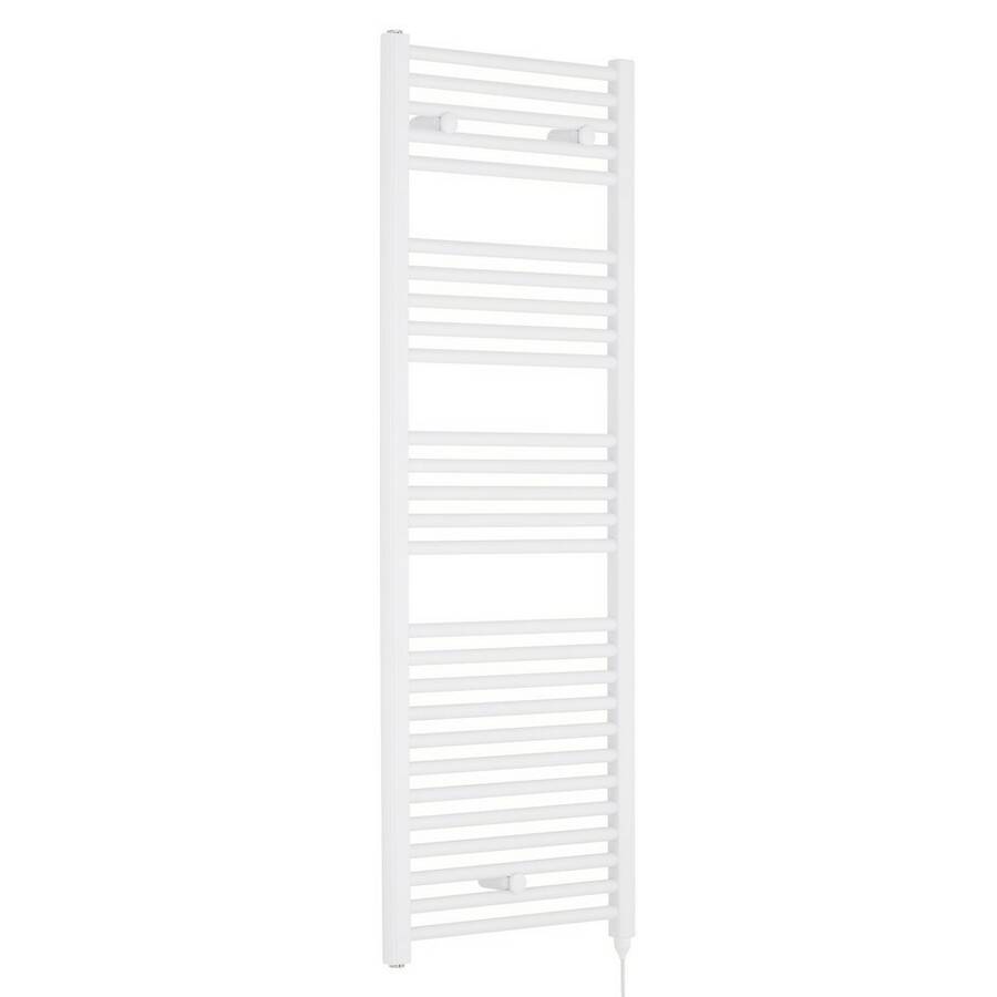 Nuie Electric White 1375 x 480mm Round Ladder Towel Rail