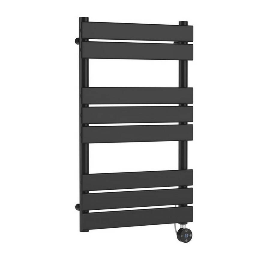 Nuie Electric Anthracite 840 x 500mm Square Flat Towel Rail