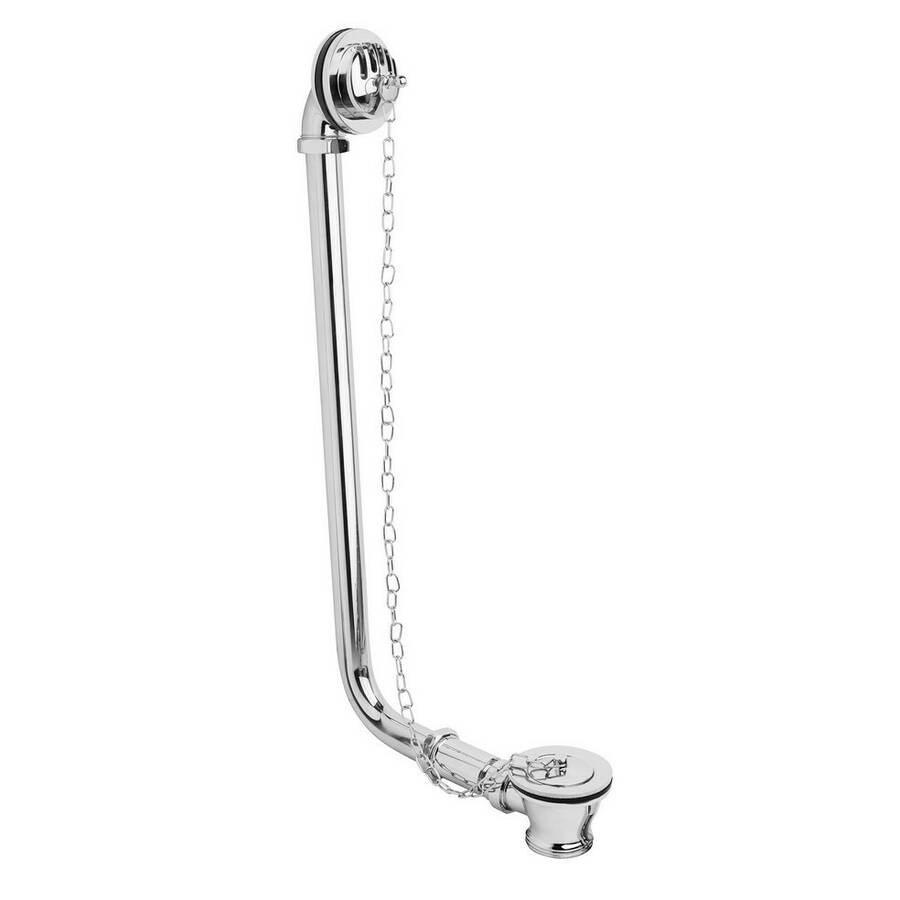Nuie Classic Chrome Exposed Plug and Link Chain Bath Waste with Overflow