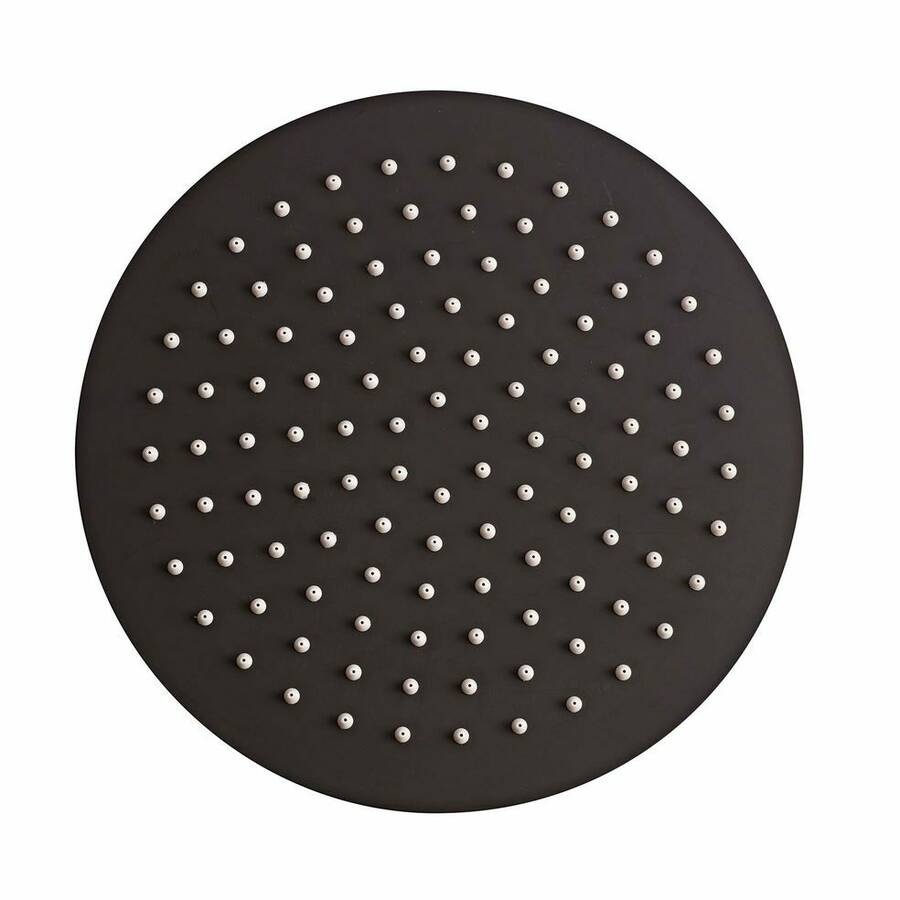 Tavistock Black Round 250mm Fixed Shower Head