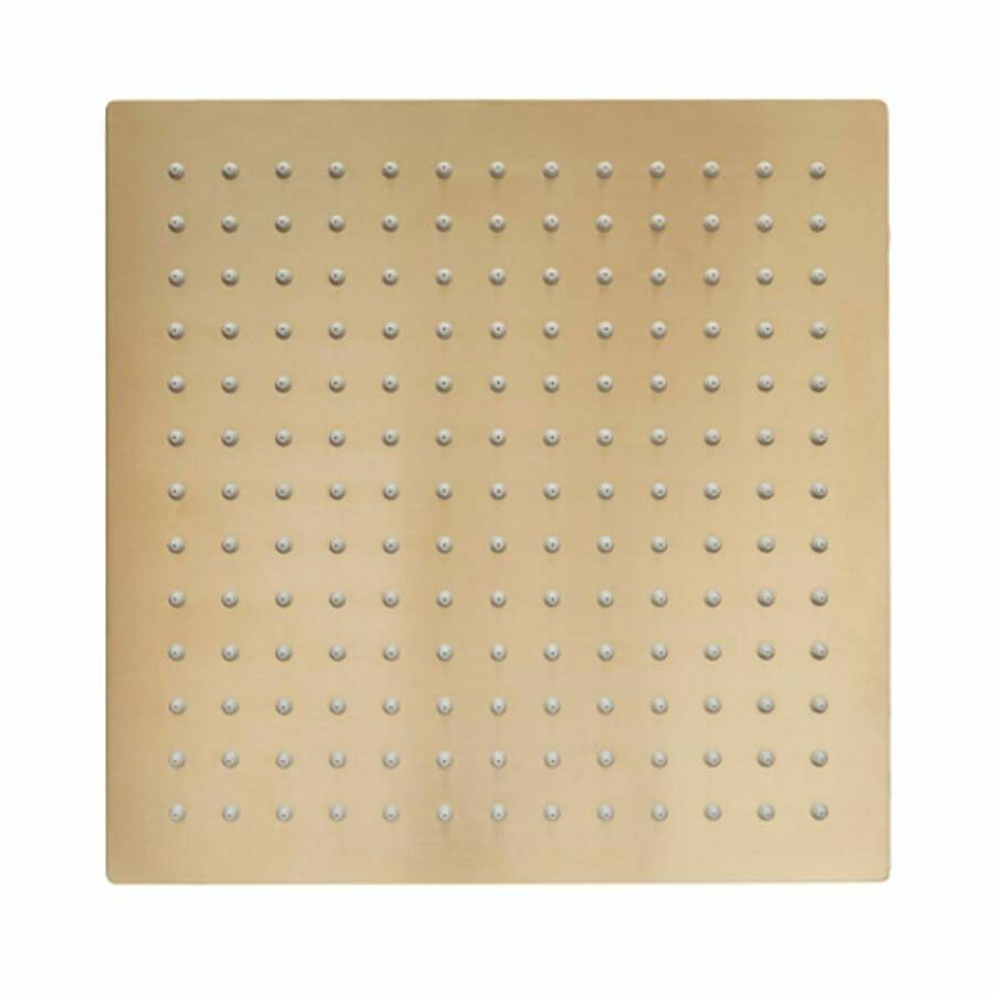 Tavistock Brushed Brass Square 250mm Fixed Shower Head