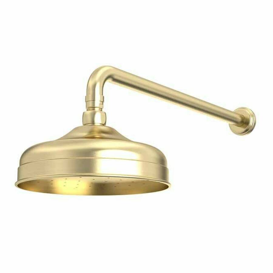 Tavistock Brushed Brass Traditional 200mm Fixed Shower Head