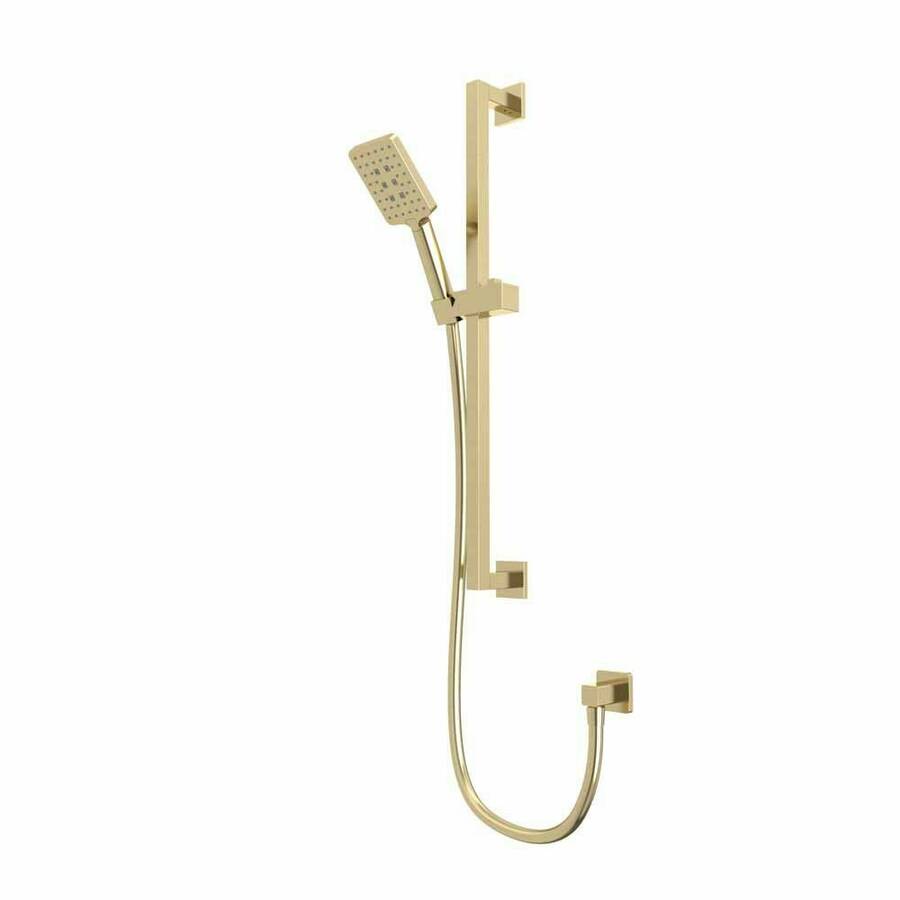 Tavistock Brushed Brass Square Shower Riser Rail Kit