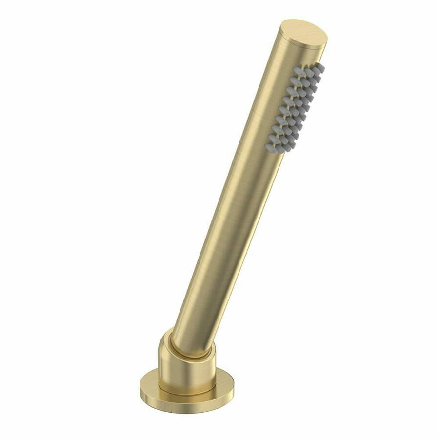 Tavistock Brushed Brass Round Bath Mounted Shower Kit