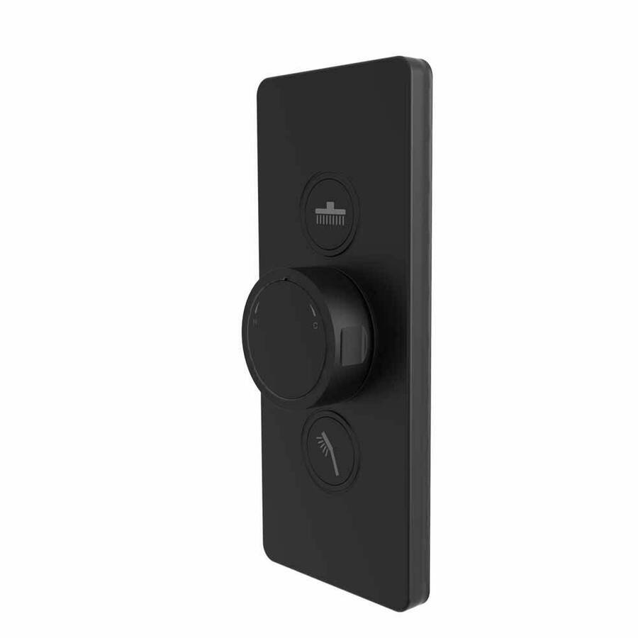 Tavistock Axiom Black Dual Function Push Button Shower Valve