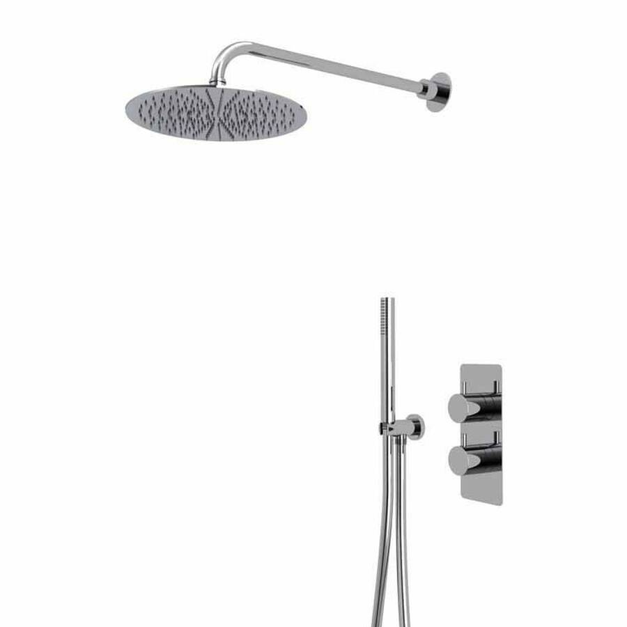 Tavistock Quantum Thermostatic Dual Function Concealed Shower System in Chrome