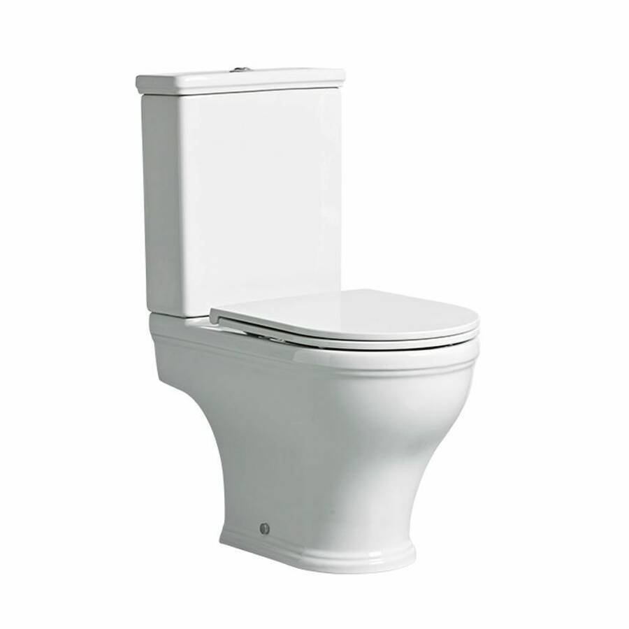 Tavistock Lansdown Short Projection Open Back Close Coupled WC Pan and Contactless Flush Cistern