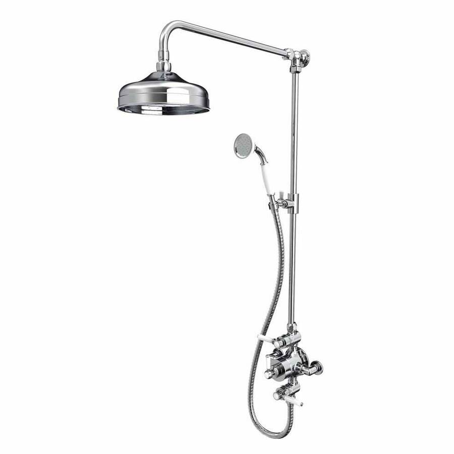 Tavistock Lansdown Chrome Dual Function Shower System with Overhead Shower and Handset