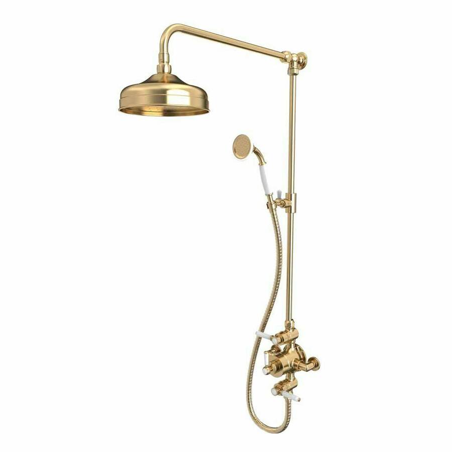 Tavistock Lansdown Brass Dual Function Shower System with Overhead Shower and Handset