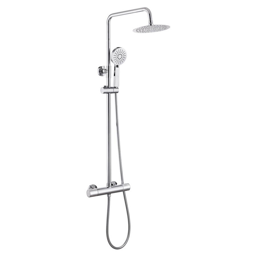 Ajax Riby Cool Touch Thermostatic Mixer Shower with Overhead Kit in Chrome