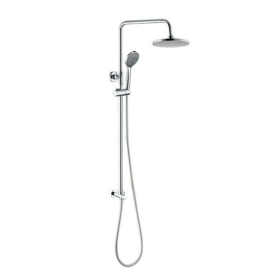 Ajax Round Shower Kit with Overhead and Handset in Chrome