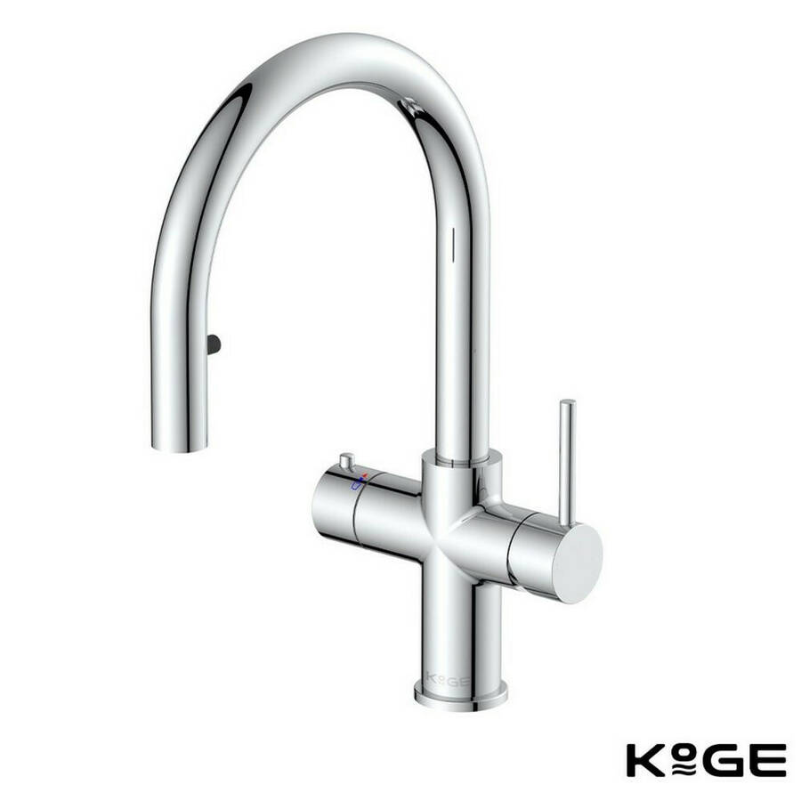 Scudo KoGE 4 in 1 Swan Spout Boiling Water Tap in Chrome