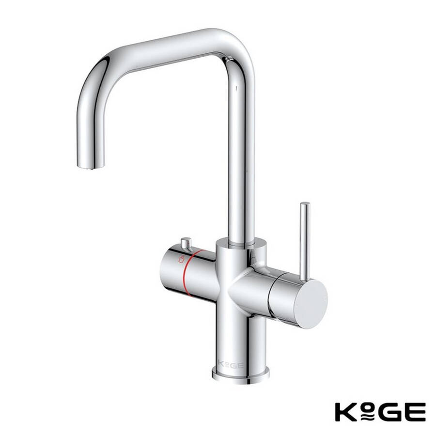 Scudo KoGE 3 in 1 Square Spout Boiling Water Tap in Chrome