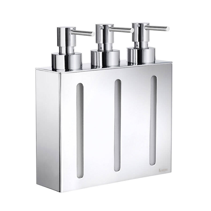 Smedbo Outline Wall Mounted Soap Dispenser with Three Containers