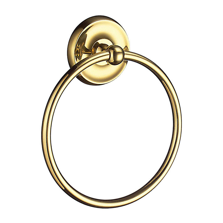 Smedbo Villa Polished Brass Towel Ring