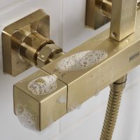 Bristan Qubo Shower Valve in Brushed Brass