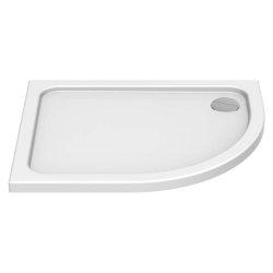 Kudos Kstone 900x760mm LH Gloss Offset Quadrant Shower Tray 