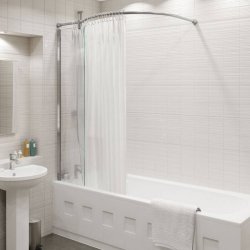 Kudos Inspire 8mm Corner Shower Panel and Integrated Rail