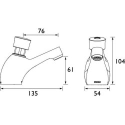 Bristan Timed Flow Soft Touch Basin Tap