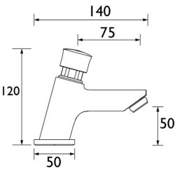 Bristan Timed Flow Soft Touch Luxury Basin Tap