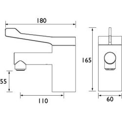 Bristan Solo Thermostatic Long Lever Mixer Tap