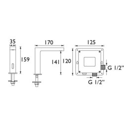 Bristan Infrared Angular Automatic Basin Tap