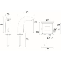 Bristan Infrared Automatic Swan Basin Tap