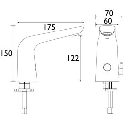 Bristan Infrared Temperature Control Basin Spout