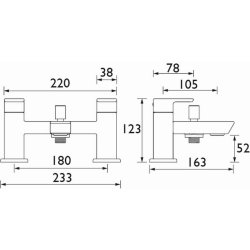 Bristan Cobalt Black Bath Shower Mixer Tap