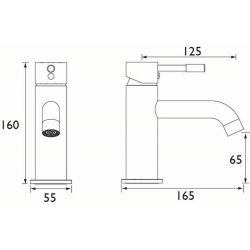 Bristan Mila Basin Mixer with Clicker Waste