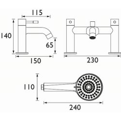 Bristan Mila Bath Shower Mixer Tap