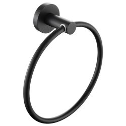 Bristan Black Round Towel Ring