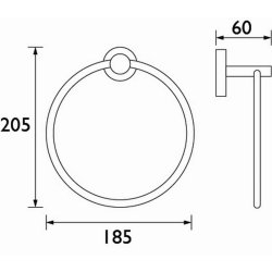 Bristan Brushed Brass Round Towel Ring