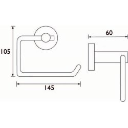 Bristan Black Round Toilet Roll Holder